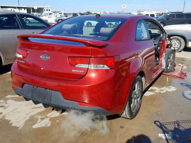 KNAFU6A23A5117025 - 2010 KIA FORTE EX RED photo 4