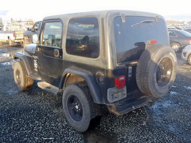 1J4FA49S8YP782323 - 2000 JEEP WRANGLER / BLACK photo 3