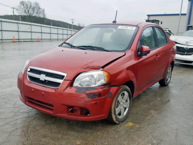 KL1TD5DE8BB184803 - 2011 CHEVROLET AVEO LS RED photo 2