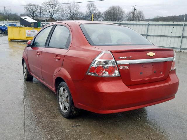 KL1TD5DE8BB184803 - 2011 CHEVROLET AVEO LS RED photo 3