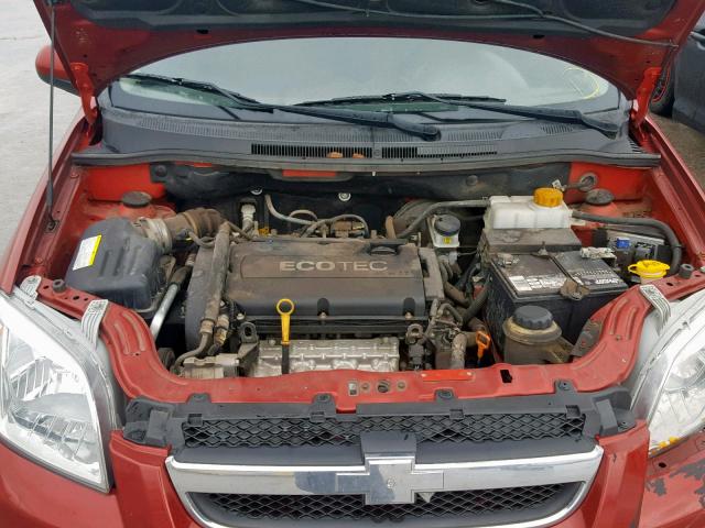 KL1TD5DE8BB184803 - 2011 CHEVROLET AVEO LS RED photo 7