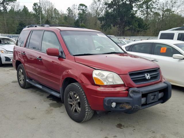 2HKYF18754H568035 - 2004 HONDA PILOT EXL MAROON photo 1