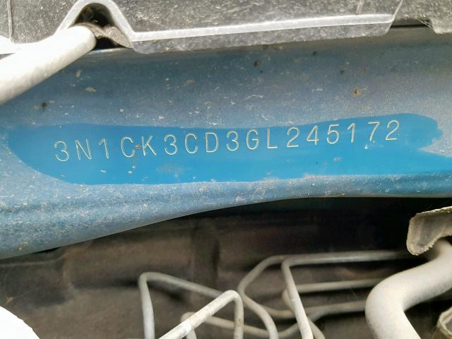 3N1CK3CD3GL245172 - 2016 NISSAN ALL OTHER BLUE photo 10