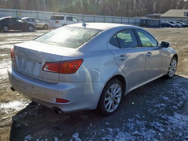 JTHCK262295030398 - 2009 LEXUS IS 250 SILVER photo 4