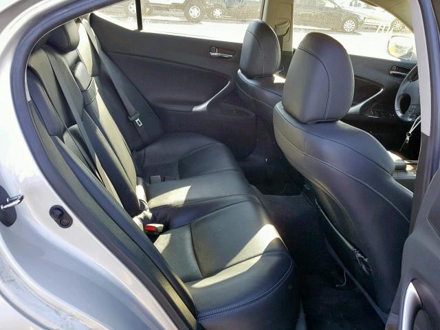 JTHCK262295030398 - 2009 LEXUS IS 250 SILVER photo 6