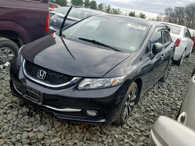 2HGFB2F98FH547948 - 2015 HONDA CIVIC EXL BLACK photo 2