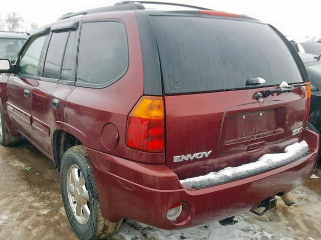 1GKDT13S642147577 - 2004 GMC ENVOY MAROON photo 3