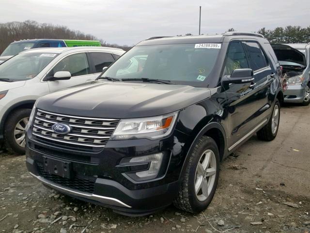 1FM5K8D87HGD61741 - 2017 FORD EXPLORER X BLACK photo 2