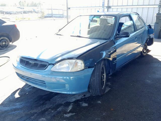 2HGEJ6448XH106478 - 1999 HONDA CIVIC DX BLUE photo 2