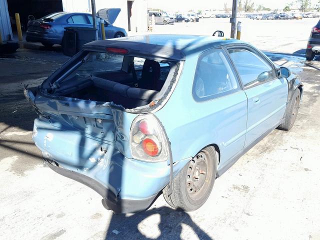 2HGEJ6448XH106478 - 1999 HONDA CIVIC DX BLUE photo 4