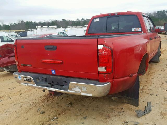 3D3MA48C94G263049 - 2004 DODGE RAM 3500 S RED photo 4