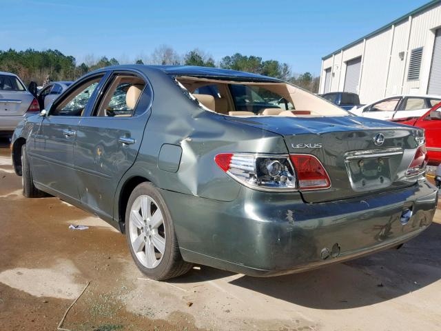 JTHBA30G055118532 - 2005 LEXUS ES 330 GREEN photo 3