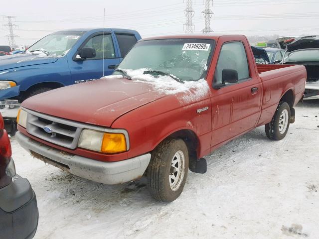 1FTCR10A2VPB22925 - 1997 FORD RANGER MAROON photo 2