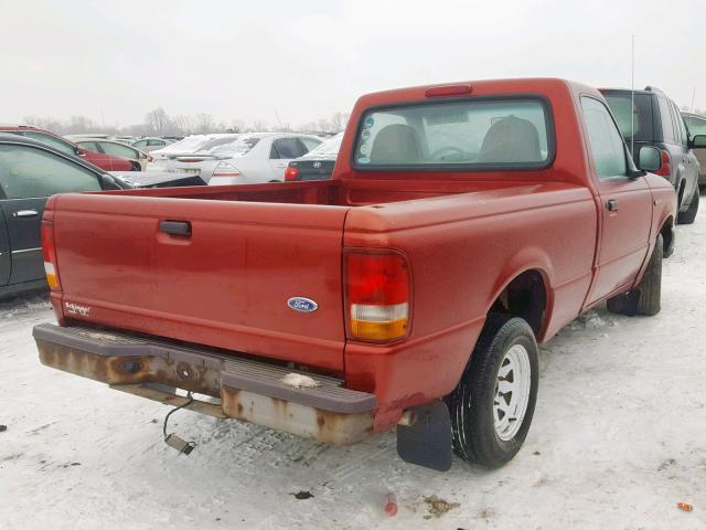 1FTCR10A2VPB22925 - 1997 FORD RANGER MAROON photo 4