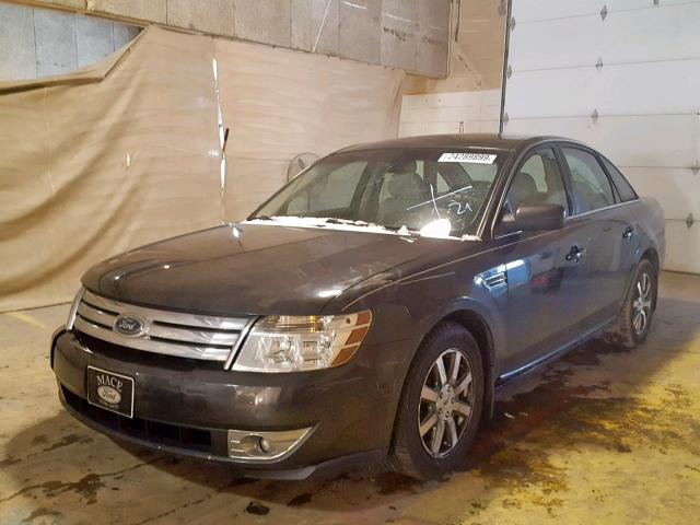 1FAHP24W78G104065 - 2008 FORD TAURUS SEL BLACK photo 2