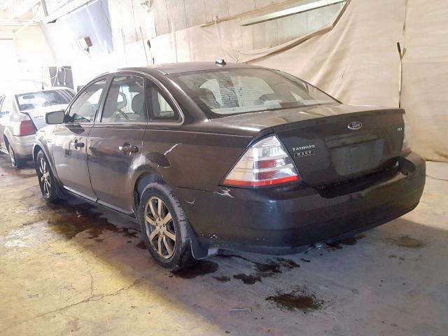 1FAHP24W78G104065 - 2008 FORD TAURUS SEL BLACK photo 3