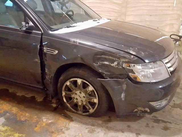 1FAHP24W78G104065 - 2008 FORD TAURUS SEL BLACK photo 9