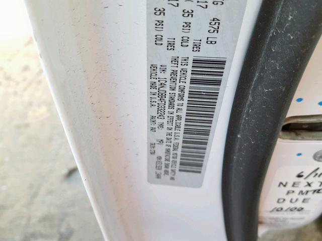 1C4NJDBB4FD332243 - 2015 JEEP COMPASS SP თეთრი ფოტო 10