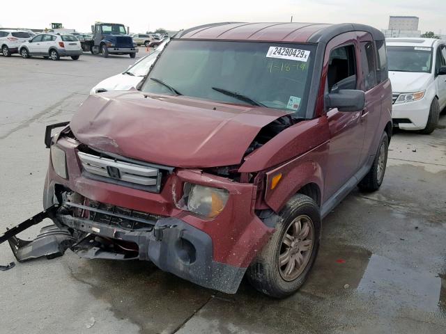 5J6YH18708L001298 - 2008 HONDA ELEMENT EX RED photo 2