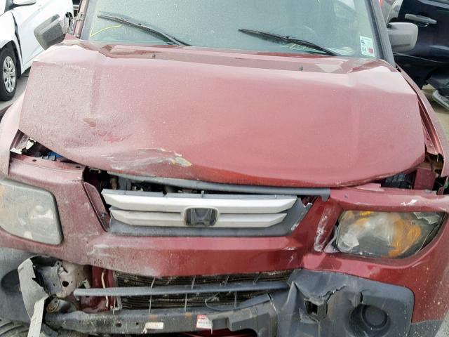 5J6YH18708L001298 - 2008 HONDA ELEMENT EX RED photo 7