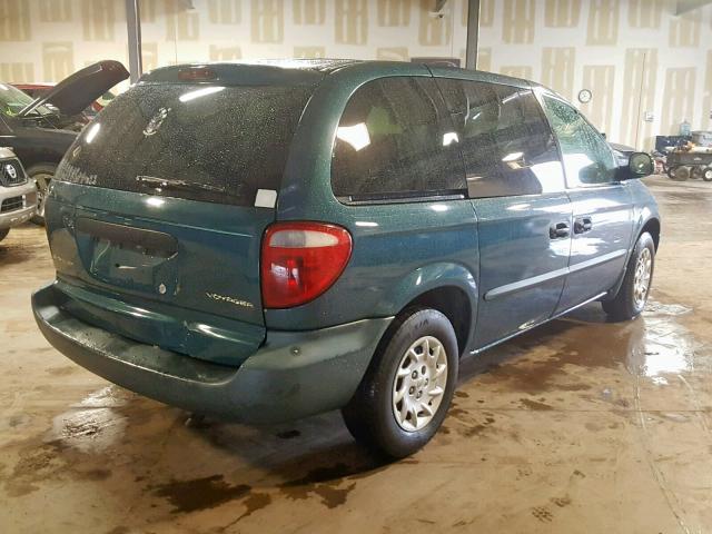 1C4GJ25382B516611 - 2002 CHRYSLER VOYAGER TURQUOISE photo 4