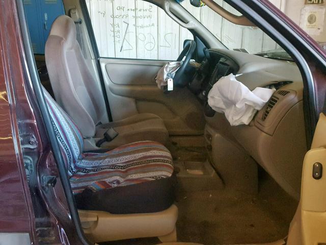 4F2YU06131KM57527 - 2001 MAZDA TRIBUTE DX 栗色 照片 5