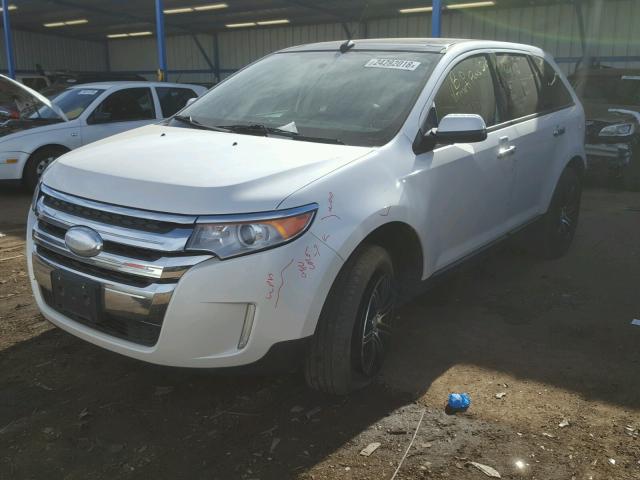 2FMDK4JC5CBA00960 - 2012 FORD EDGE SEL WHITE photo 2