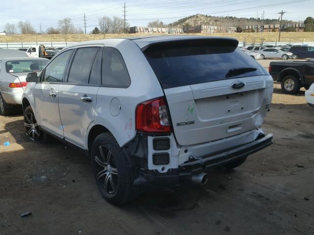 2FMDK4JC5CBA00960 - 2012 FORD EDGE SEL WHITE photo 3