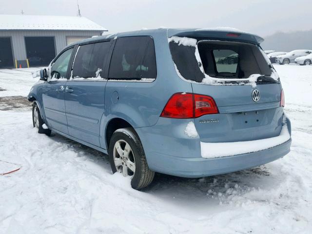 2V8HW34119R595602 - 2009 VOLKSWAGEN ROUTAN SE BLUE photo 3