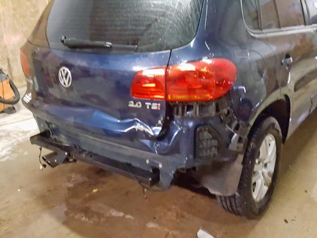 WVGAV3AXXDW597823 - 2013 VOLKSWAGEN TIGUAN S BLUE photo 9