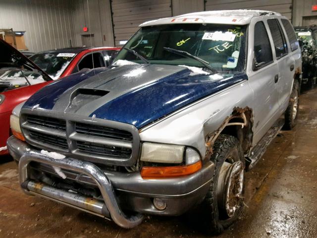 1B4HS38NX2F130105 - 2002 DODGE DURANGO SP SILVER photo 2