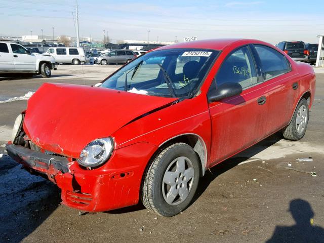 1B3ES26C54D606374 - 2004 DODGE NEON BASE RED photo 2