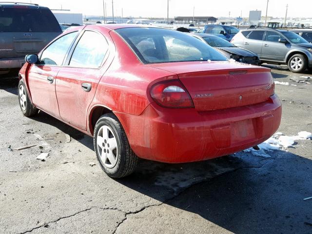 1B3ES26C54D606374 - 2004 DODGE NEON BASE RED photo 3