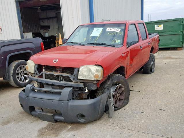 1N6ED27T93C416490 - 2003 NISSAN FRONTIER C RED photo 2