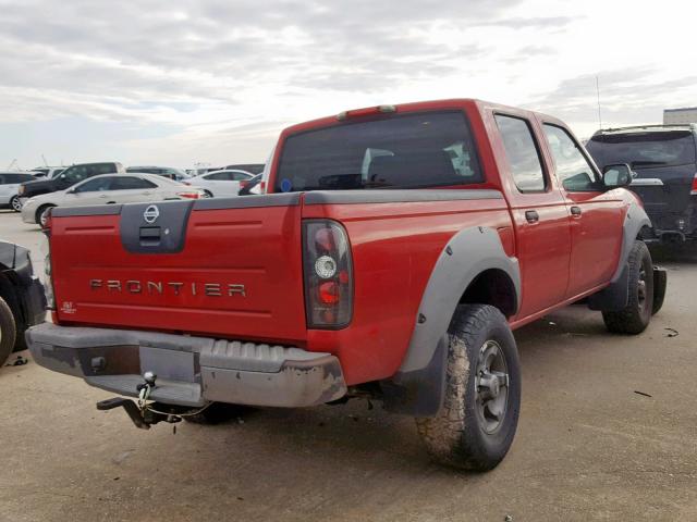 1N6ED27T93C416490 - 2003 NISSAN FRONTIER C RED photo 4