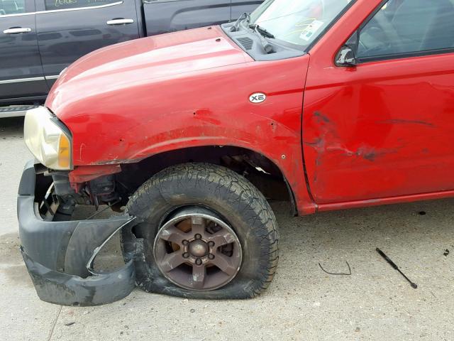 1N6ED27T93C416490 - 2003 NISSAN FRONTIER C RED photo 9