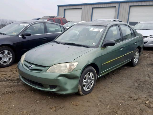 2HGES16384H621285 - 2004 HONDA CIVIC DX V GREEN photo 2