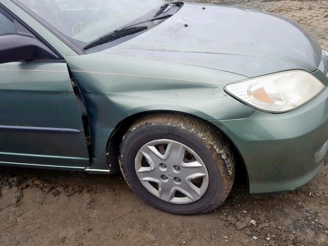 2HGES16384H621285 - 2004 HONDA CIVIC DX V GREEN photo 9