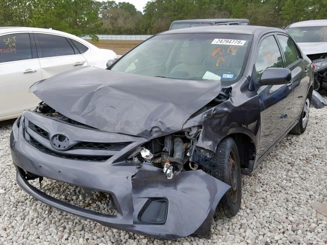 5YFBU4EE7CP024721 - 2012 TOYOTA COROLLA BA GRAY photo 2