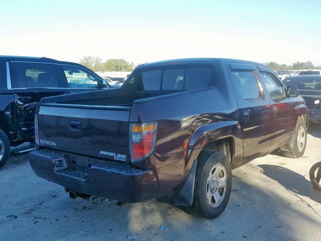 2HJYK16258H538661 - 2008 HONDA RIDGELINE PURPLE photo 4