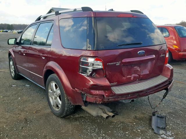 1FMDK06117GA24705 - 2007 FORD FREESTYLE RED photo 3