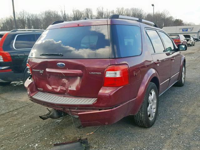 1FMDK06117GA24705 - 2007 FORD FREESTYLE RED photo 4