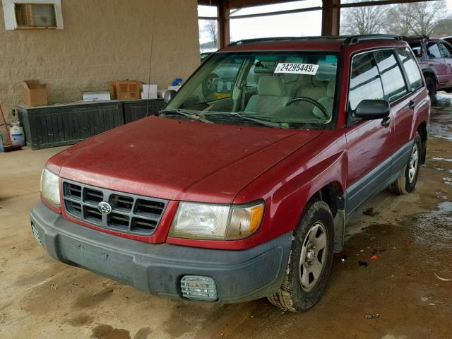 JF1SF6350YH717678 - 2000 SUBARU FORESTER L RED photo 2