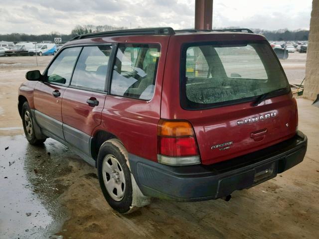 JF1SF6350YH717678 - 2000 SUBARU FORESTER L RED photo 3