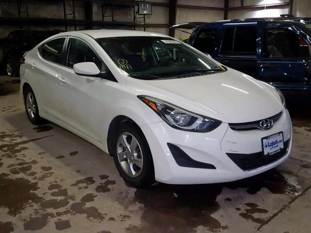 5NPDH4AE1EH528524 - 2014 HYUNDAI ELANTRA SE WHITE photo 1