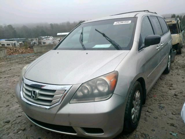 5FNRL38239B045986 - 2009 HONDA ODYSSEY LX SILVER photo 2