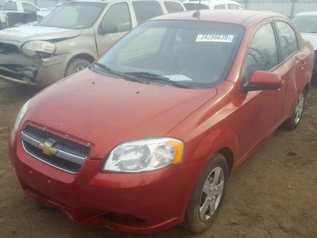 KL1TD5DE7AB092354 - 2010 CHEVROLET AVEO LS RED photo 2