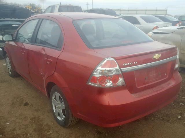 KL1TD5DE7AB092354 - 2010 CHEVROLET AVEO LS RED photo 3