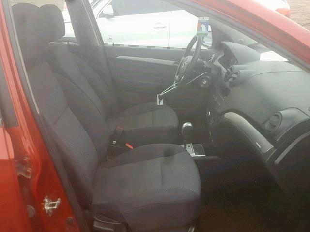 KL1TD5DE7AB092354 - 2010 CHEVROLET AVEO LS RED photo 5