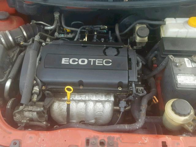 KL1TD5DE7AB092354 - 2010 CHEVROLET AVEO LS RED photo 7